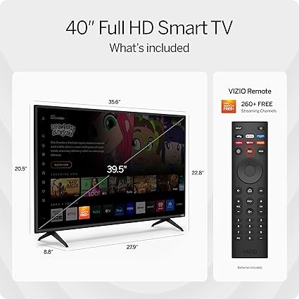 40 吋 D 系列 Full HD 1080p 智慧型電視,附 AMD FreeSync、Apple AirPlay 和 Chromecast 內建 Alexa 相容性、D40f-J09、2022 型號