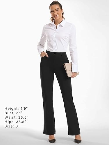 女款靴型正裝褲 商務休閒工作褲 帶口袋 拉入式普通休閒褲 適合辦公室