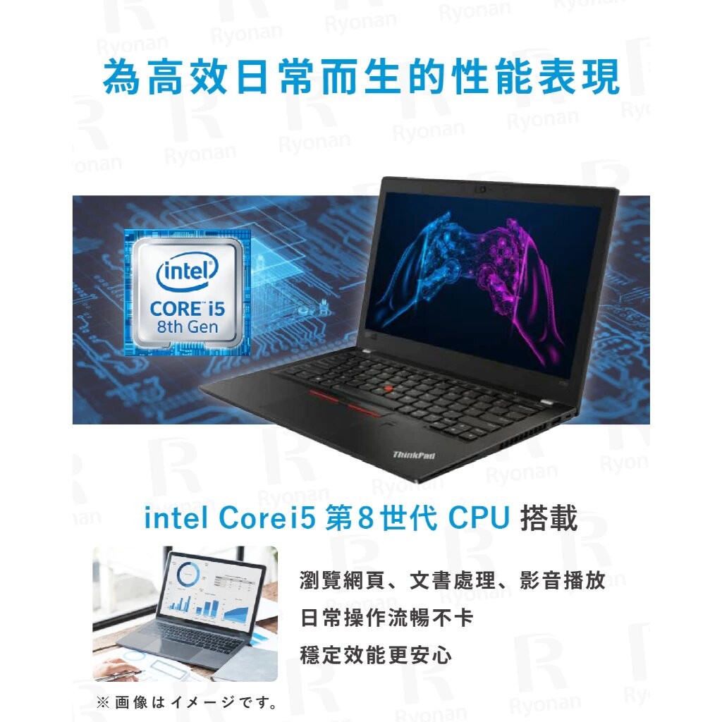 輕!簿!辦工專用! Lenovo 聯想 ThinkPad X280 i5-8 13英吋 二手筆電