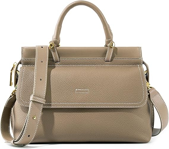 Purses for Women, Genuine Leather Crossbody Bags Large Women's Satchel Handbags with Adjustable Straps