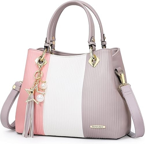 Best Purses and Handbags for Women with Multiple Pockets, Leather Top Handle Satchel Fashion Tote Shoulder Bags Ladies
