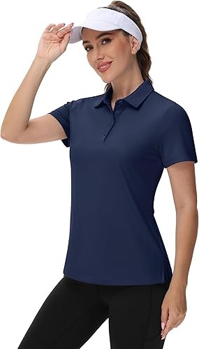 女款 高爾夫球 Polo 衫 短袖 UPF 50+ 防曬高爾夫球衫