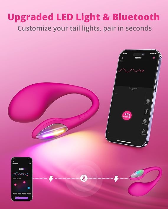 點震動器 情侶情趣玩具 強力穿戴式蛋振動器 APP 遙控器 長距離成人性玩具和遊戲,附 LED 燈,IPX7 防水,謹慎,玫瑰