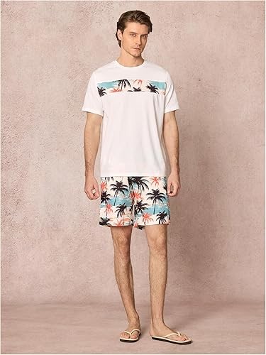 男款襯衫和短褲 2 件組圖案