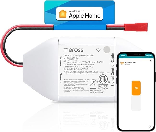 智慧車庫開門遙控器，相容於 Apple HomeKit