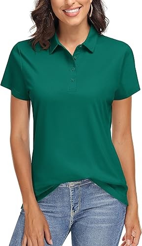 女款 高爾夫球 Polo 衫 短袖 UPF 50+ 防曬高爾夫球衫