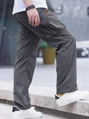 男款休閒工作褲 健身慢跑褲 彈性運動褲 健行 抽繩 戰術褲 XL