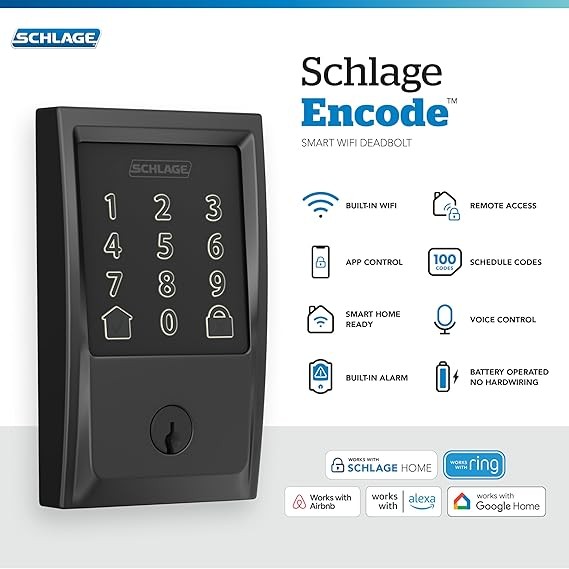 SCHLAGE Schlage 編碼智慧型 WiFi 輔助裝飾鎖