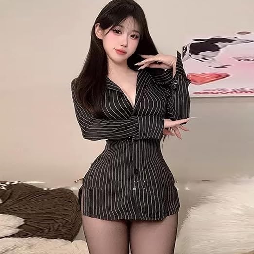 女秘書辦公室女士制服迷你緊身裙服裝性感老師角色扮演內衣服裝