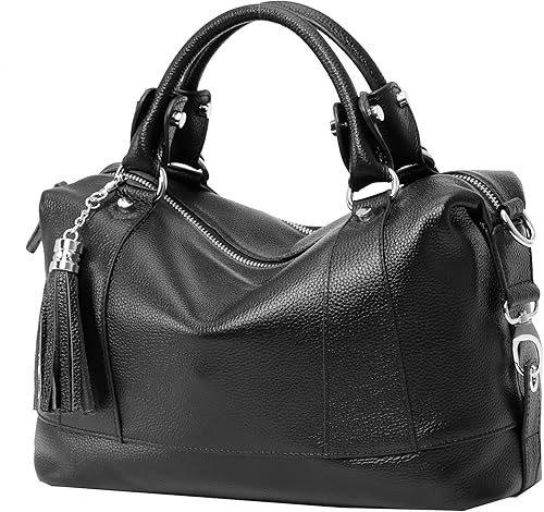 Womens Genuine Leather Purse Satchel Tote Bags Ladies Real Leather Bags Crossbody Handbags