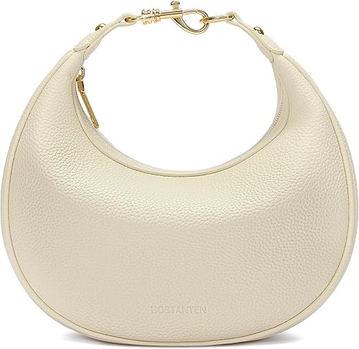 Crossbody Purse Small Crescent Shoulder Bags for Women Trendy Vegan Leather Clutch Handbag Removable Strap