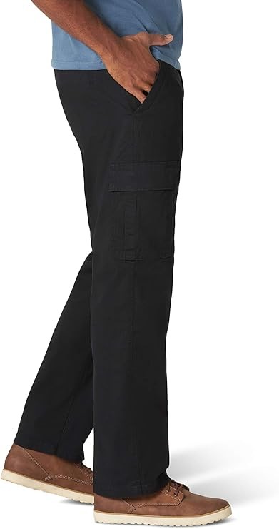 Wrangler Authentics Mens Relaxed Fit Stretch Cargo Pant