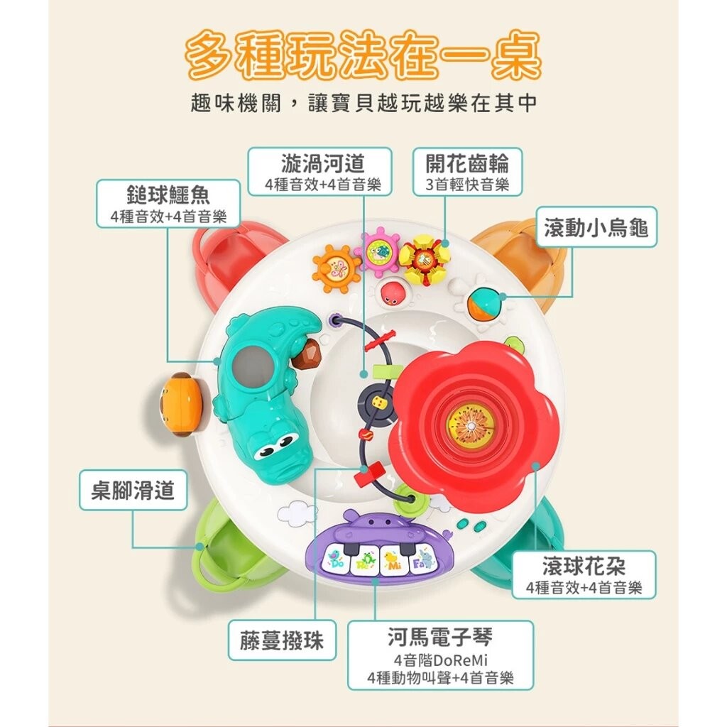 叢林滾球遊戲桌 /學習週歲禮感統探索啟蒙聲光音樂寶寶嬰幼兒玩具