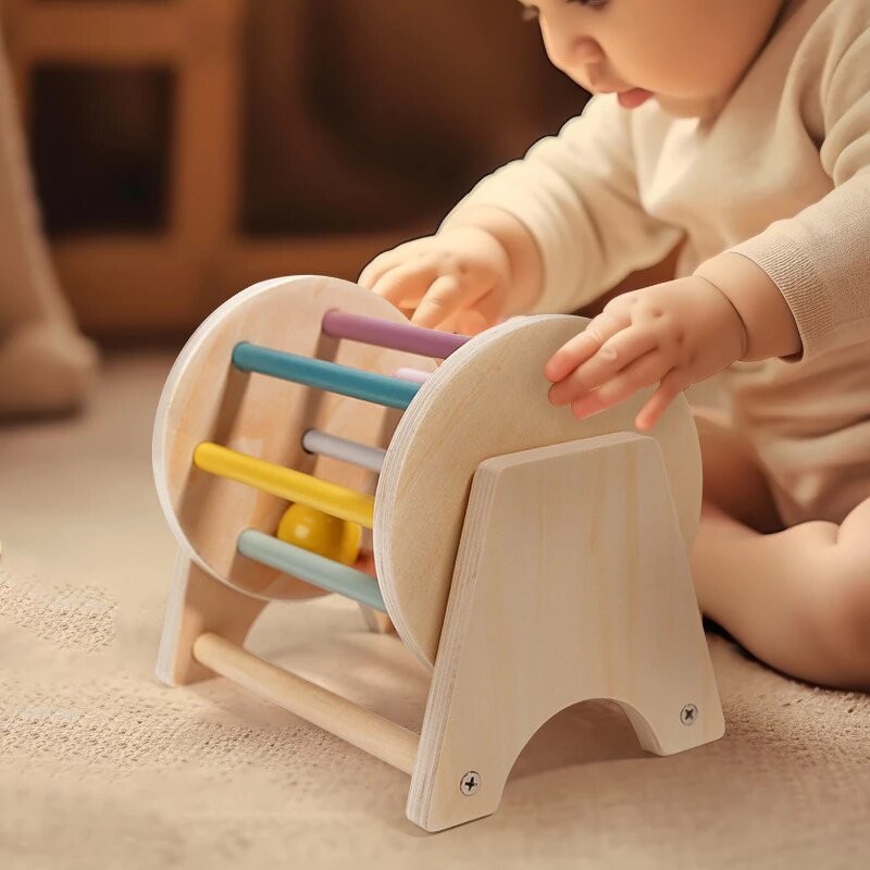 嬰幼兒早教桌面滾動鼓寶寶邏輯思維手眼協調訓練玩具