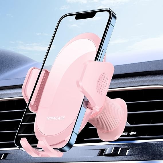 手機架 適用於您的汽車,附金屬掛鉤夾 手機支架 通風口手機支架 車載支架 通用汽車支架 適用於 iPhone Android 和所有智慧型手機