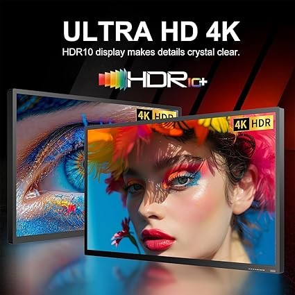 55 吋戶外電視、4K 超高清陽光顯示器 | IP65 防水防塵 | 適用於杜比環繞聲 | 包括語音魔術游標遙控器,專為露台和露台而設計
