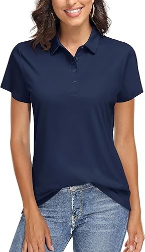 女款 高爾夫球 Polo 衫 短袖 UPF 50+ 防曬高爾夫球衫