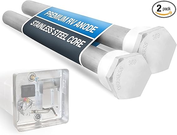 RV 熱水器 陽極棒 - 2 件組 2 年保固 - 9.4 英吋 x 3/4 英吋 NPT - 優質鎂陽極棒,適用於熱水器 Rv,持久的保護郊區陽極棒,適用於休旅車熱水器