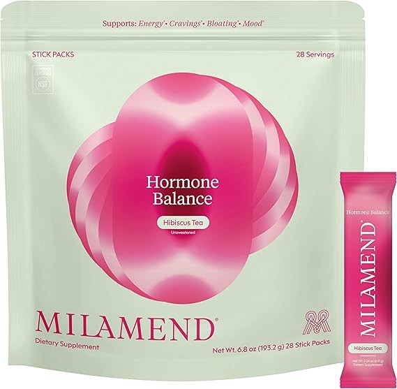 女性荷爾蒙平衡 40:1 Myo-Inositol D-Chiro 肌醇補充劑 + 輔酶 10、ALA 和氨基酸 – 生育、卵巢和週期支持 – 不加糖的芙蓉茶粉 – 28 支棒