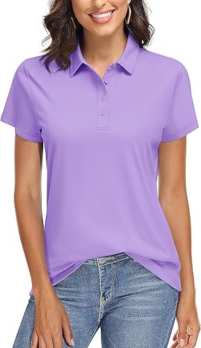 女款 高爾夫球 Polo 衫 短袖 UPF 50+ 防曬高爾夫球衫