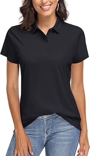 女款 高爾夫球 Polo 衫 短袖 UPF 50+ 防曬高爾夫球衫