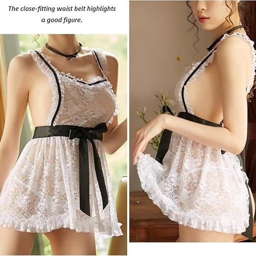 法國女僕角色扮演服裝淘氣僕角色扮演制服服裝娃娃裝泰迪迷你化裝洋裝